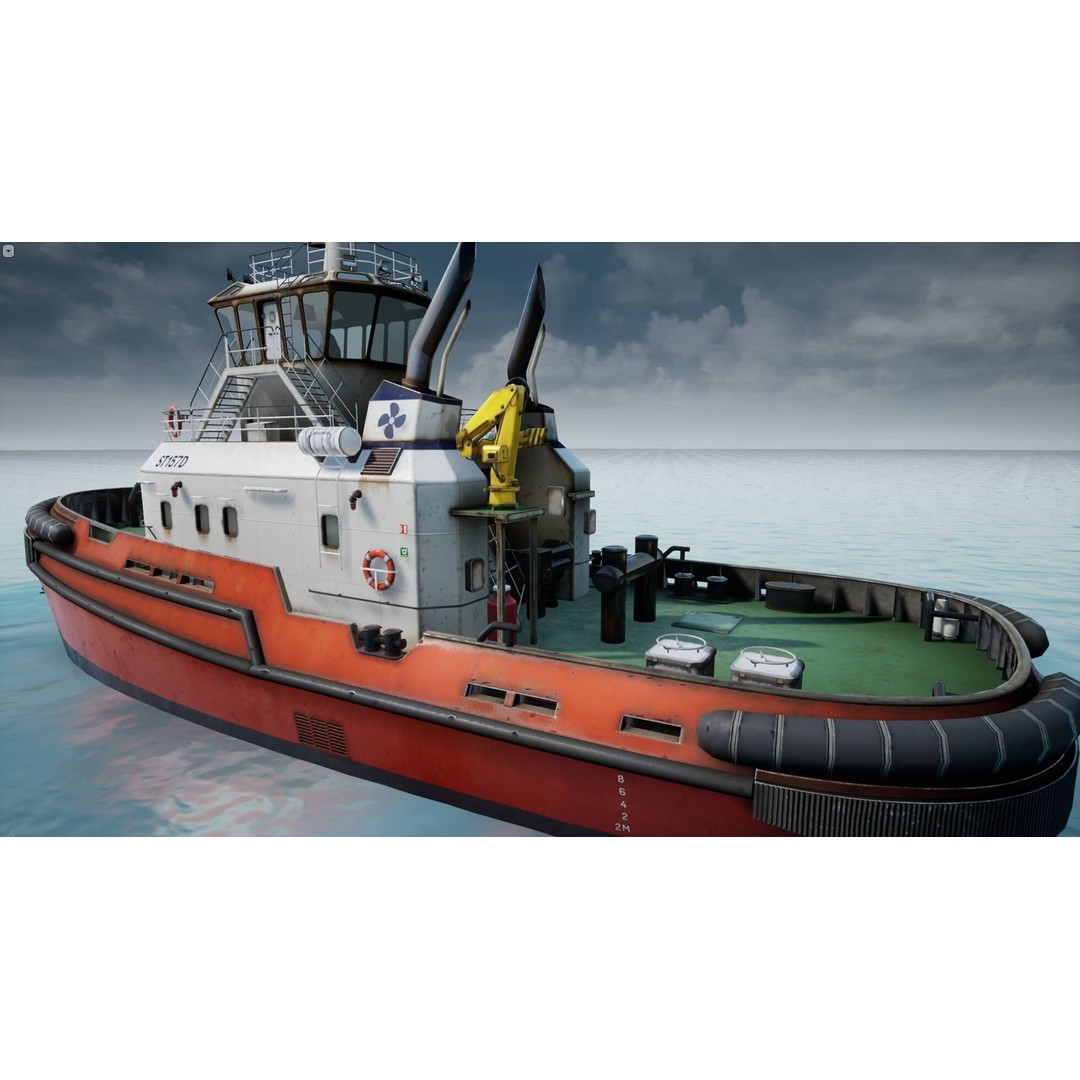 Ship 3D Model – Low Poly Nautical Game Asset, FBX & OBJ - View 44