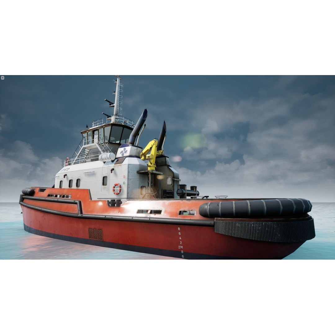 Ship 3D Model – Low Poly Nautical Game Asset, FBX & OBJ - View 48