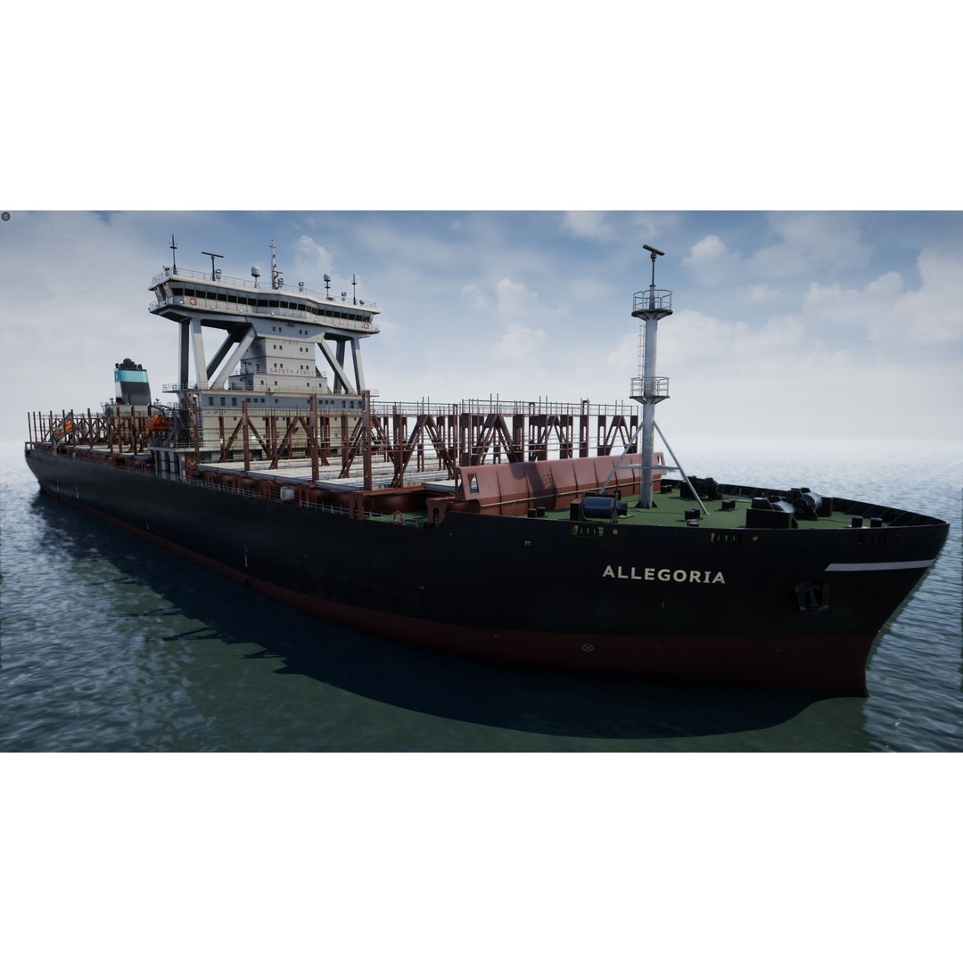 Ship 3D Model – Low Poly Nautical Game Asset, FBX & OBJ - View 5