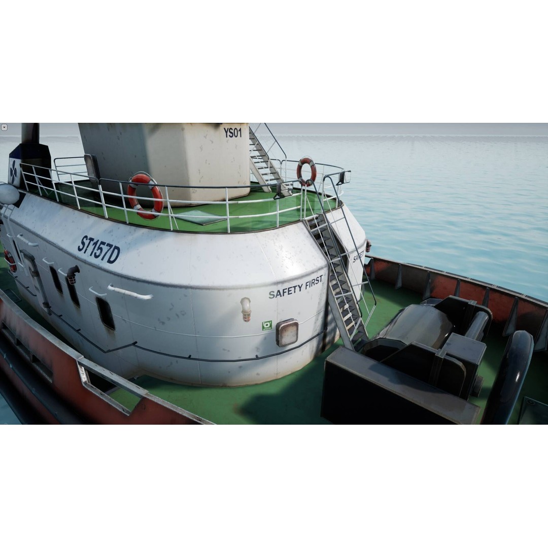 Ship 3D Model – Low Poly Nautical Game Asset, FBX & OBJ - View 57