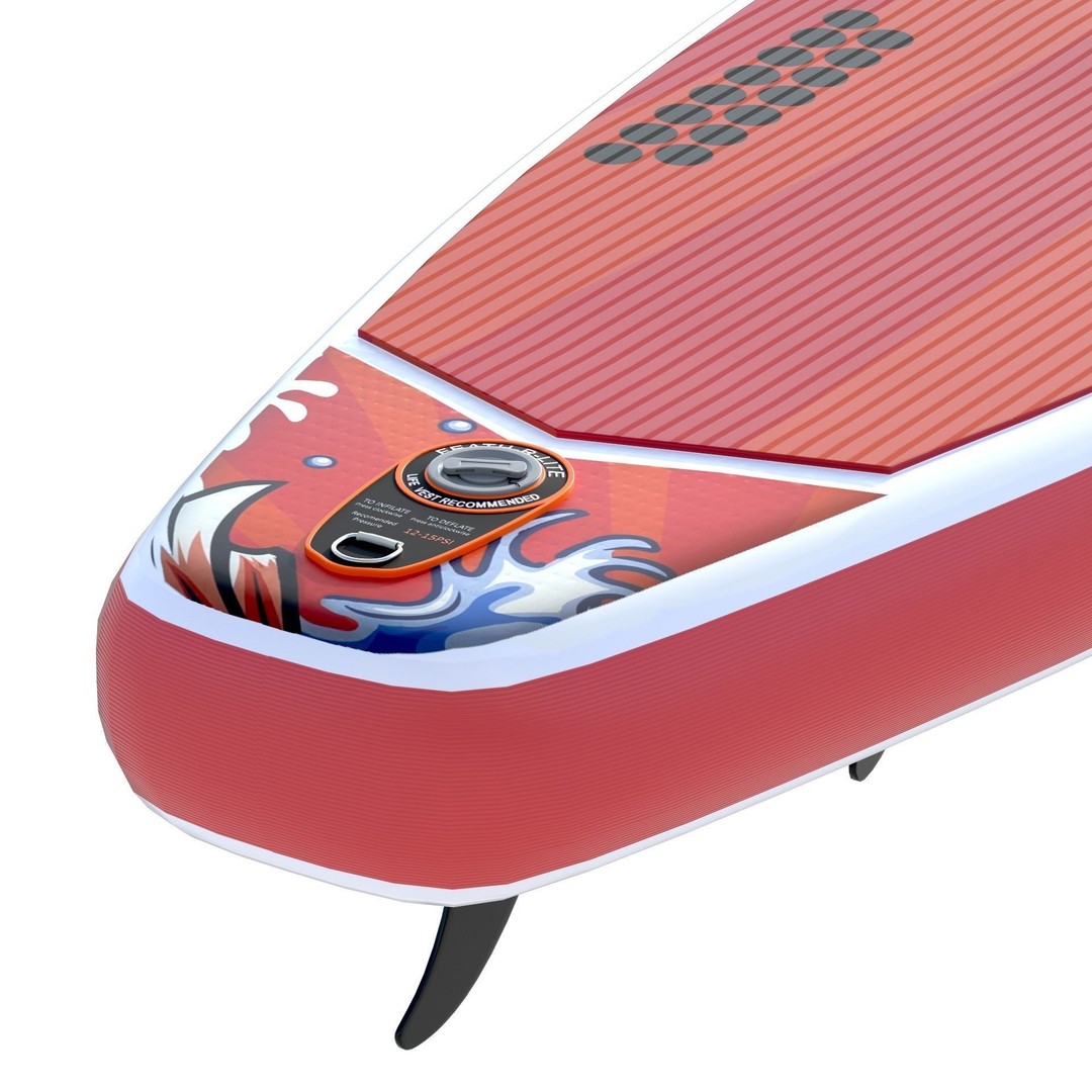Paddle Board 3D Model – Low Poly Game Ready Asset, FBX, OBJ - View 10