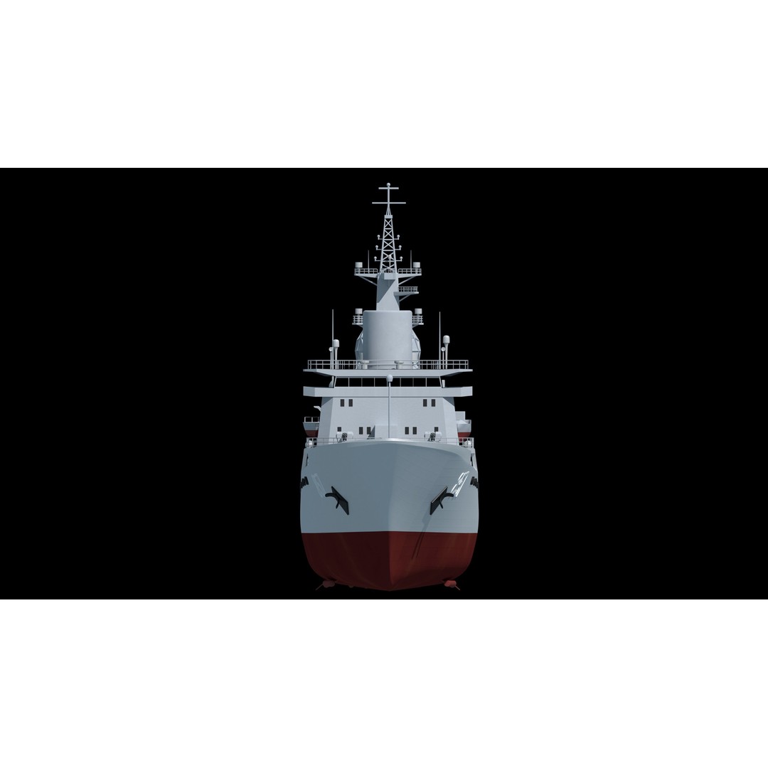 857 Tianshu Star Electronic Reconnaissance Ship 3D Model – PBR Military Watercraft, FBX, OBJ - View 10