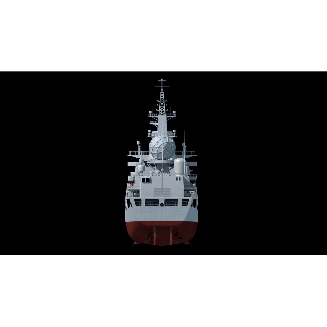 857 Tianshu Star Electronic Reconnaissance Ship 3D Model – PBR Military Watercraft, FBX, OBJ - View 12