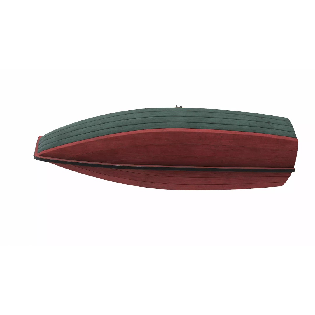Old Wooden Boat 3D Model – Low Poly PBR Game Asset, FBX, OBJ - View 19
