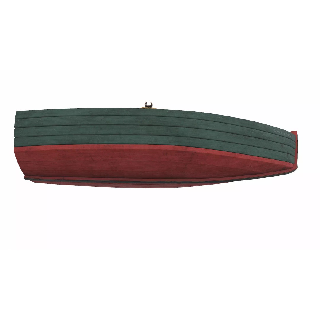 Old Wooden Boat 3D Model – Low Poly PBR Game Asset, FBX, OBJ - View 20