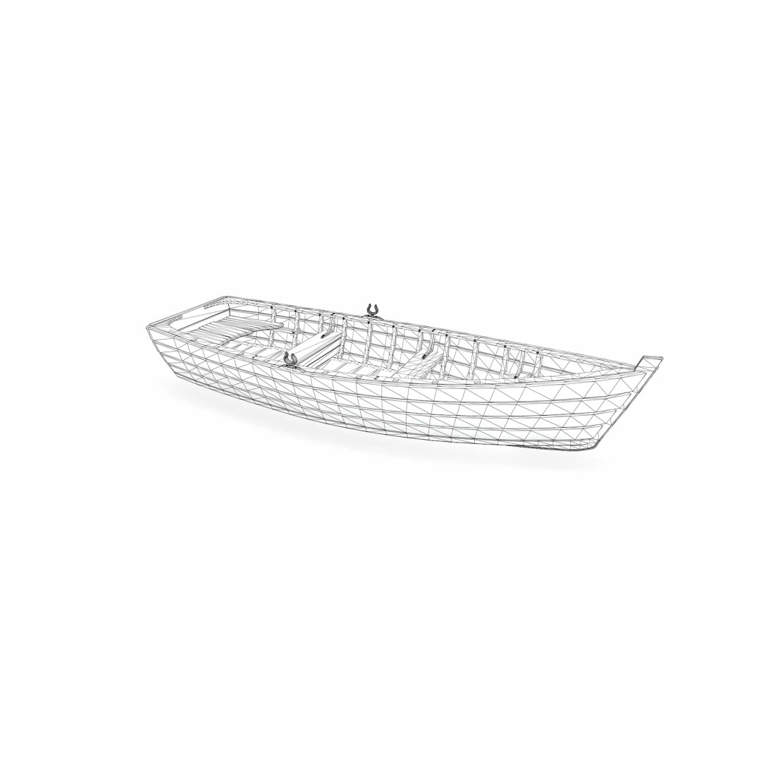 Old Wooden Boat 3D Model – Low Poly PBR Game Asset, FBX, OBJ - View 29