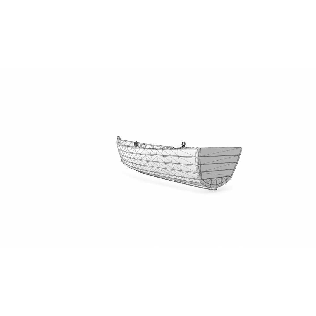 Old Wooden Boat 3D Model – Low Poly PBR Game Asset, FBX, OBJ - View 32