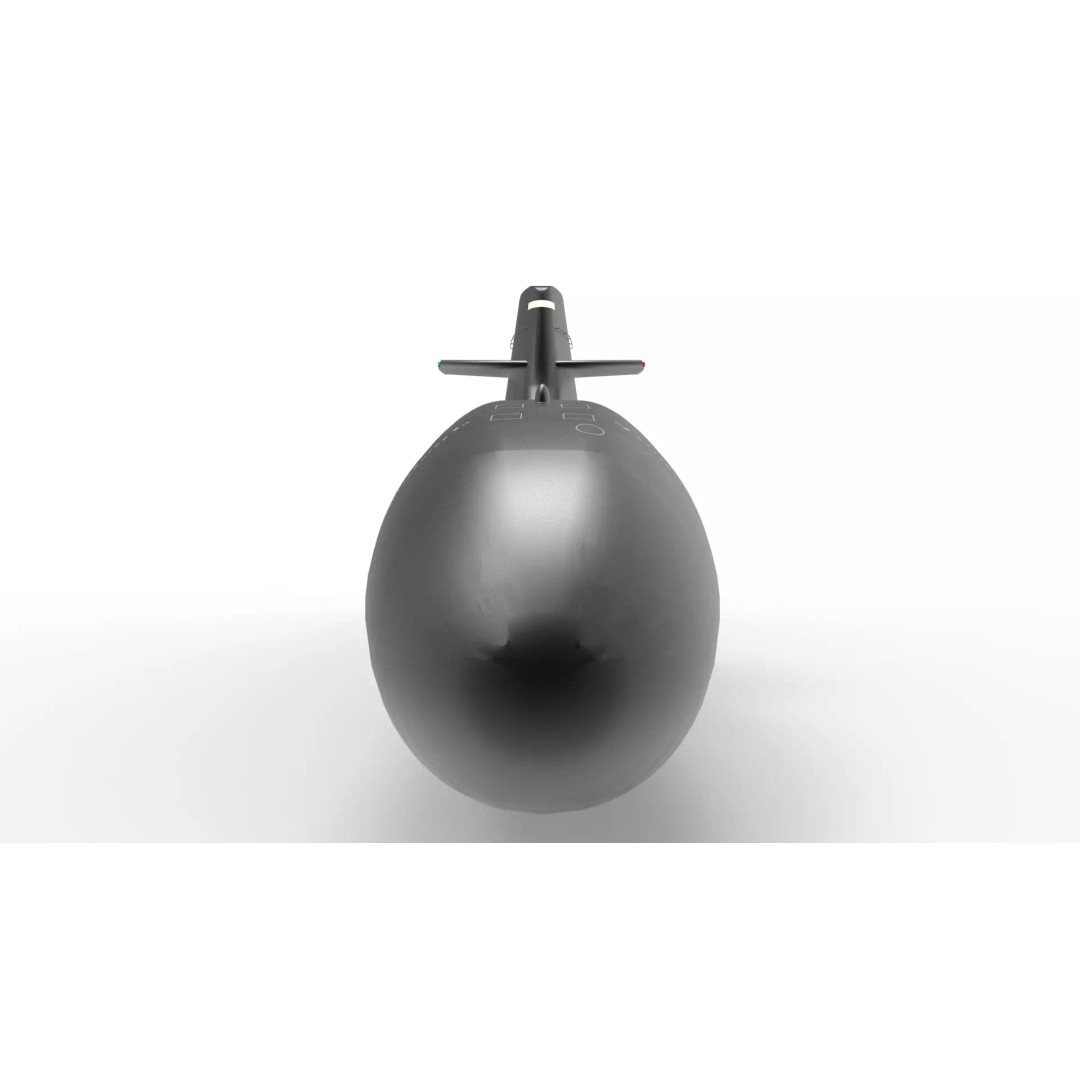 Taigei-Class Submarine 3D Model – Low Poly Game Asset, FBX - View 4