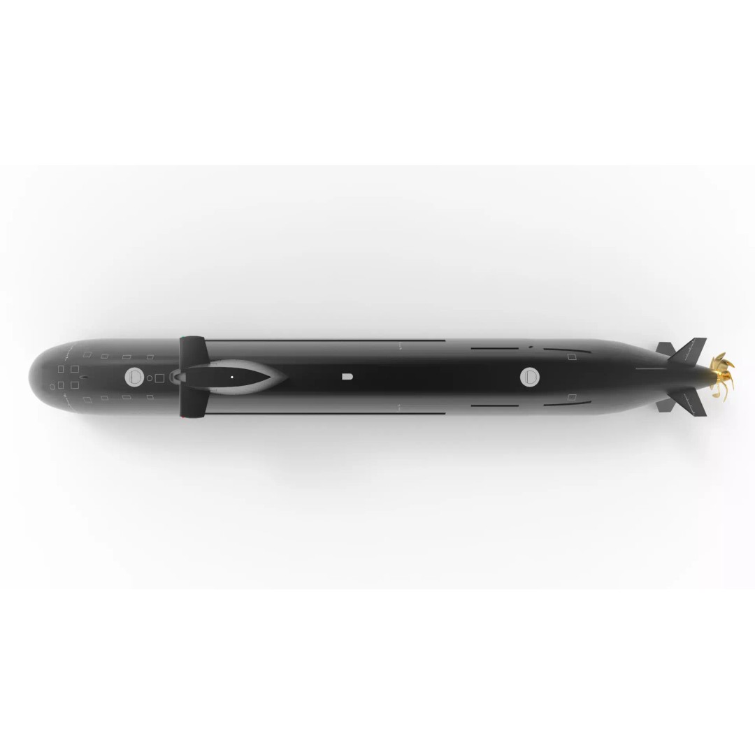 Taigei-Class Submarine 3D Model – Low Poly Game Asset, FBX - View 6