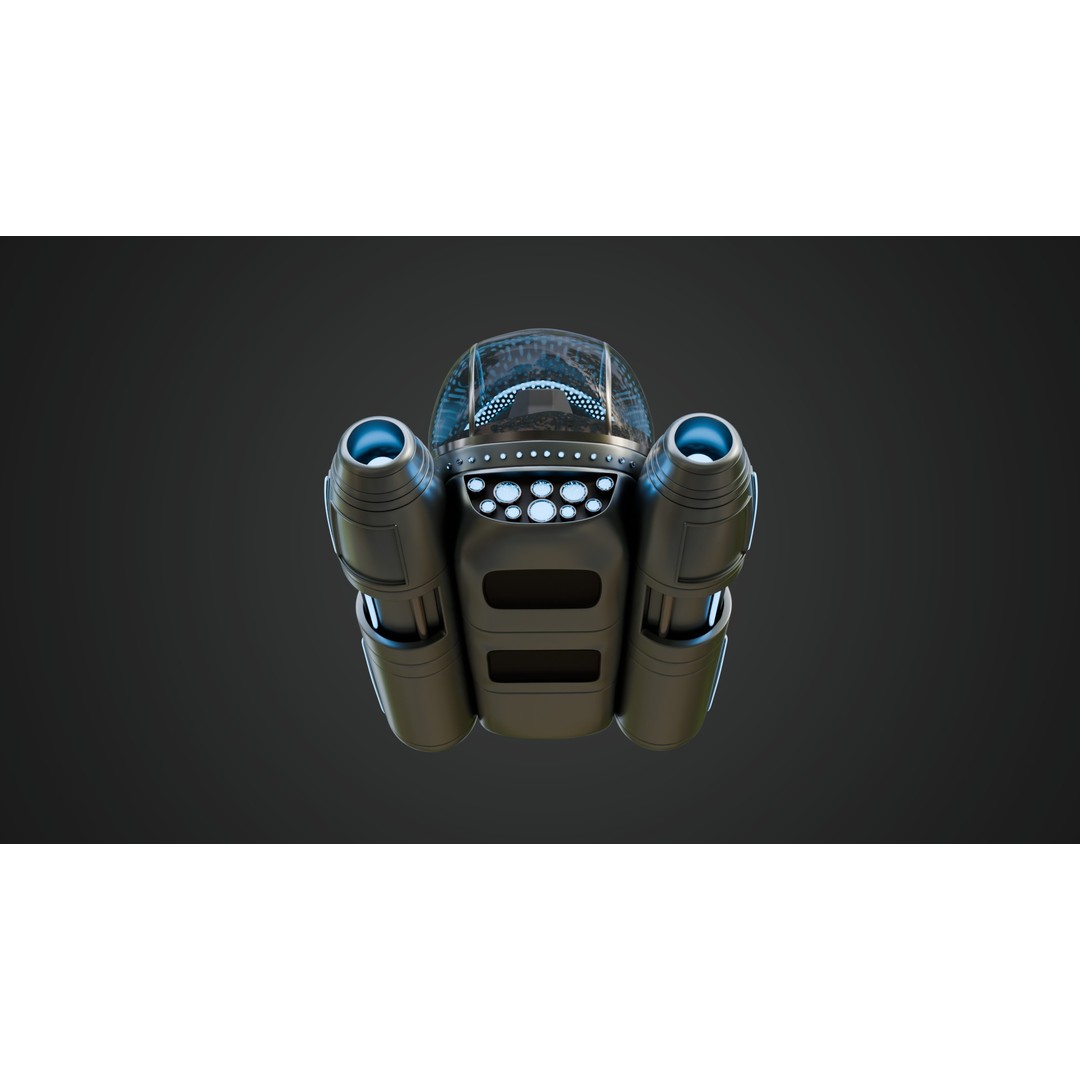 Tourist Submersible 3D Model – Futuristic Watercraft with PBR Textures - View 10