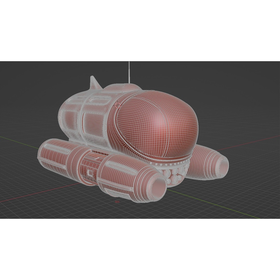 Tourist Submersible 3D Model – Futuristic Watercraft with PBR Textures - View 13