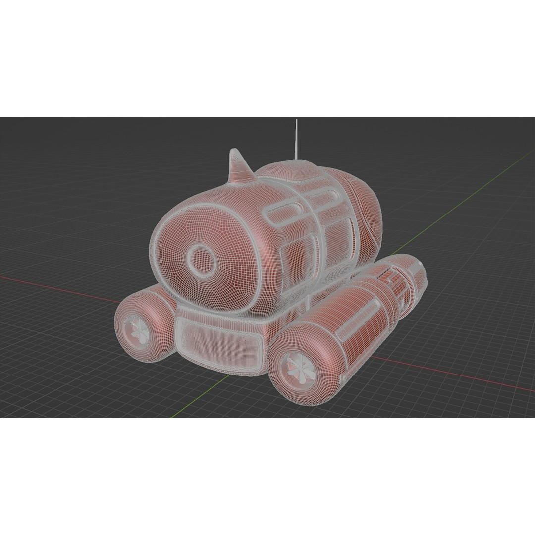 Tourist Submersible 3D Model – Futuristic Watercraft with PBR Textures - View 14