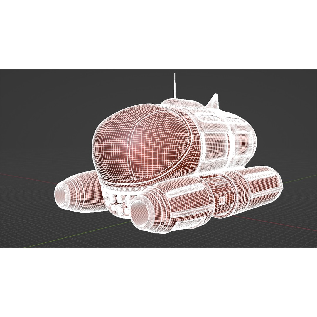 Tourist Submersible 3D Model – Futuristic Watercraft with PBR Textures - View 15