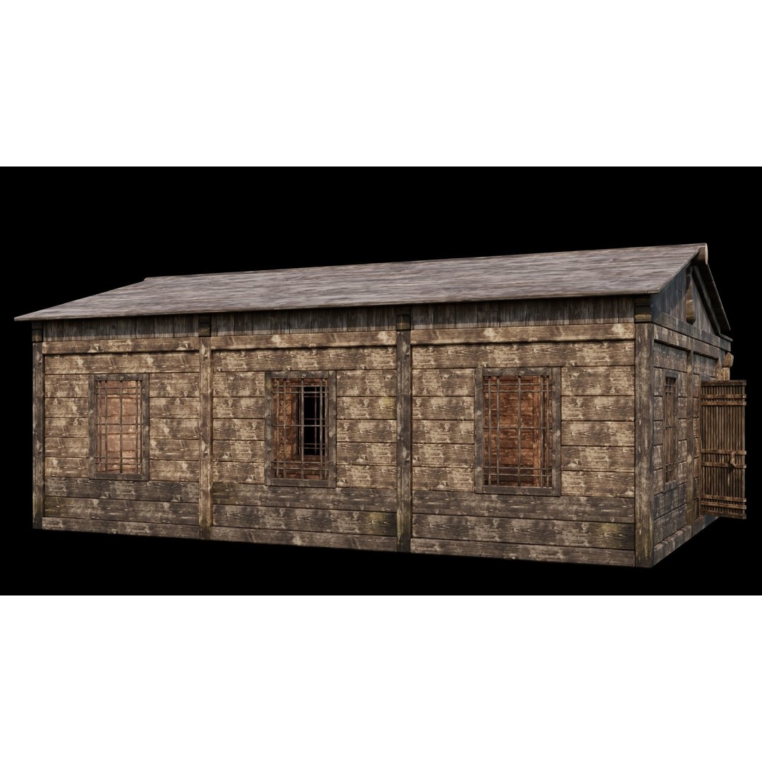 Medieval Houses 3D Model – Game Ready Low-Poly Asset, FBX & OBJ - View 14