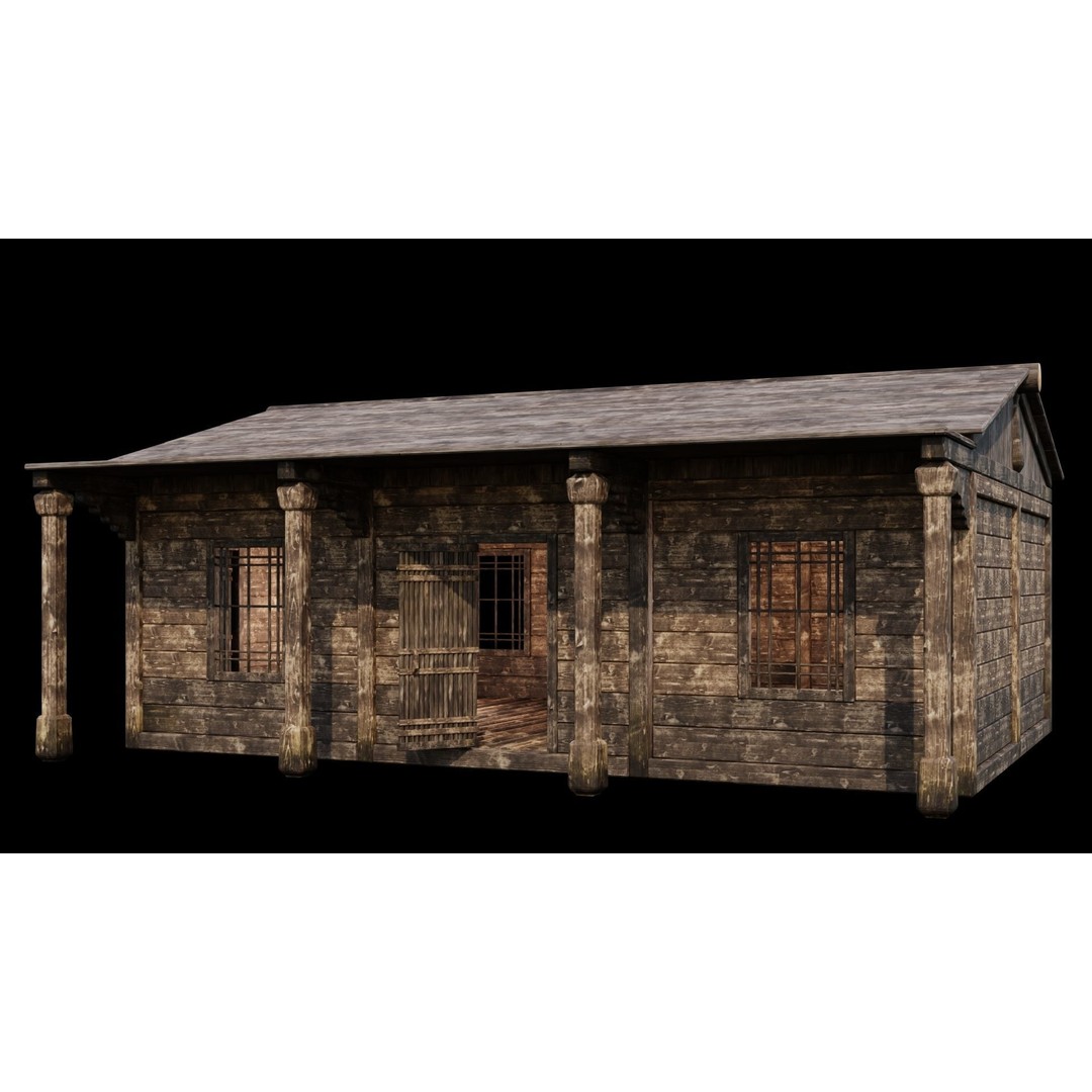 Medieval Houses 3D Model – Game Ready Low-Poly Asset, FBX & OBJ - View 15