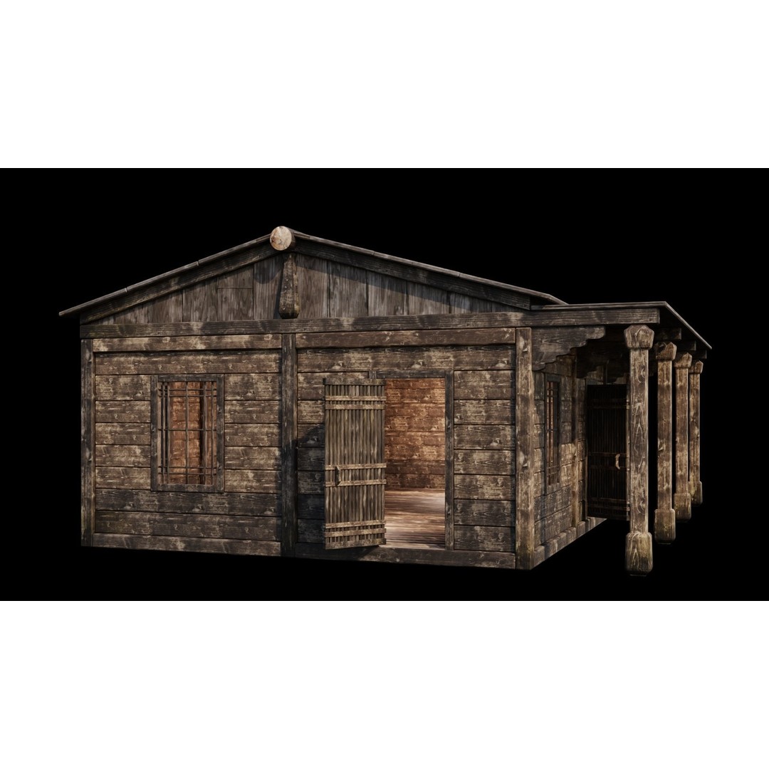 Medieval Houses 3D Model – Game Ready Low-Poly Asset, FBX & OBJ - View 16