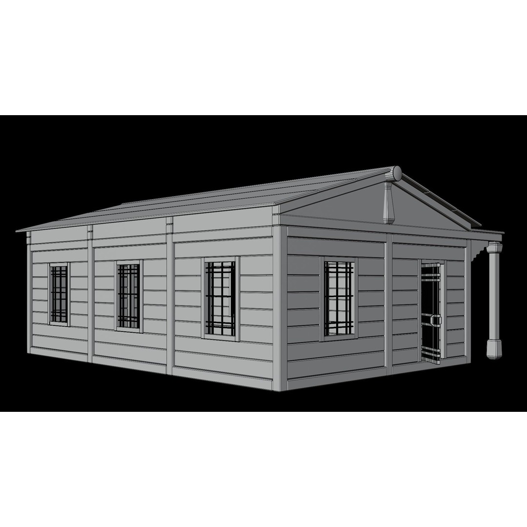 Medieval Houses 3D Model – Game Ready Low-Poly Asset, FBX & OBJ - View 7