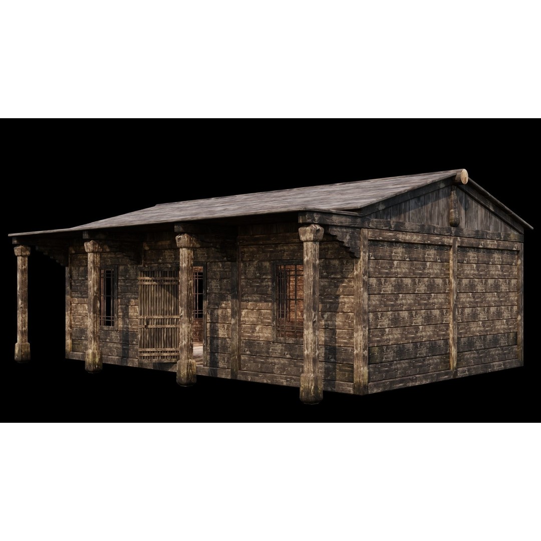 Medieval Houses 3D Model – Game Ready Low-Poly Asset, FBX & OBJ - View 8