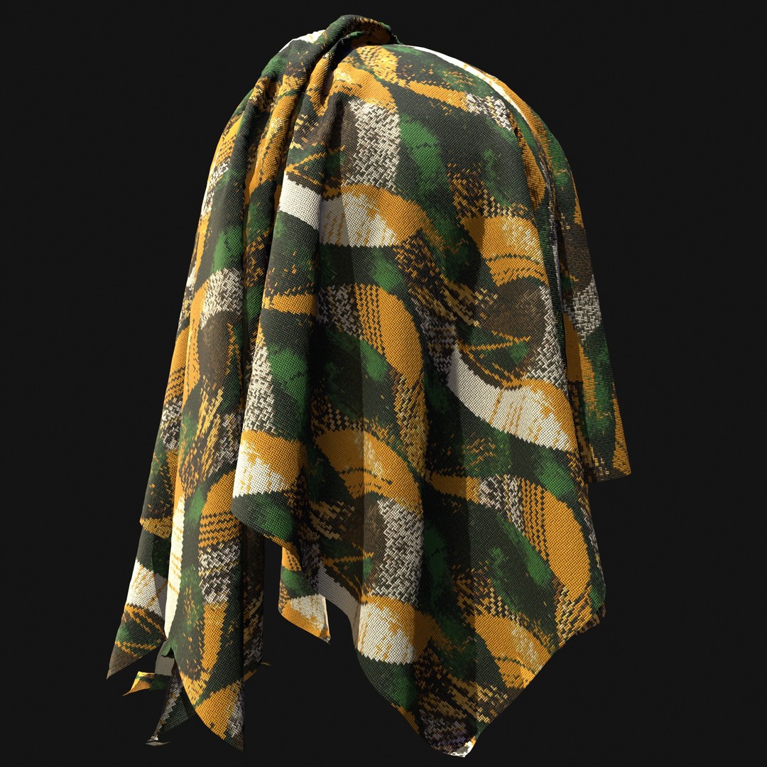 African Pattern Fabric Textures 3D Model – 22 Unique PBR Materials - View 16