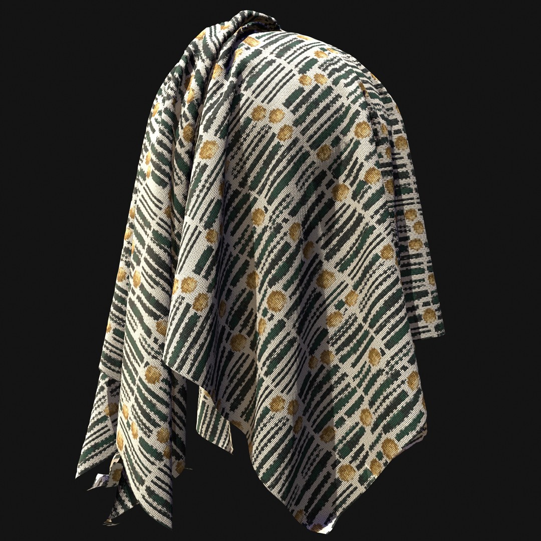 African Pattern Fabric Textures 3D Model – 22 Unique PBR Materials - View 20