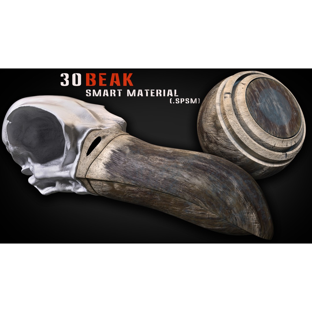Beak Smart Material 3D Model – 30 High-Quality Textures for Substance Painter - View 12