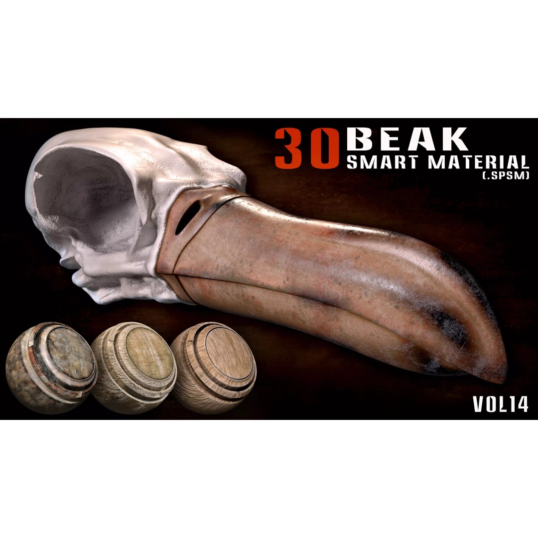Beak Smart Material 3D Model – 30 High-Quality Textures for Substance Painter - View 2