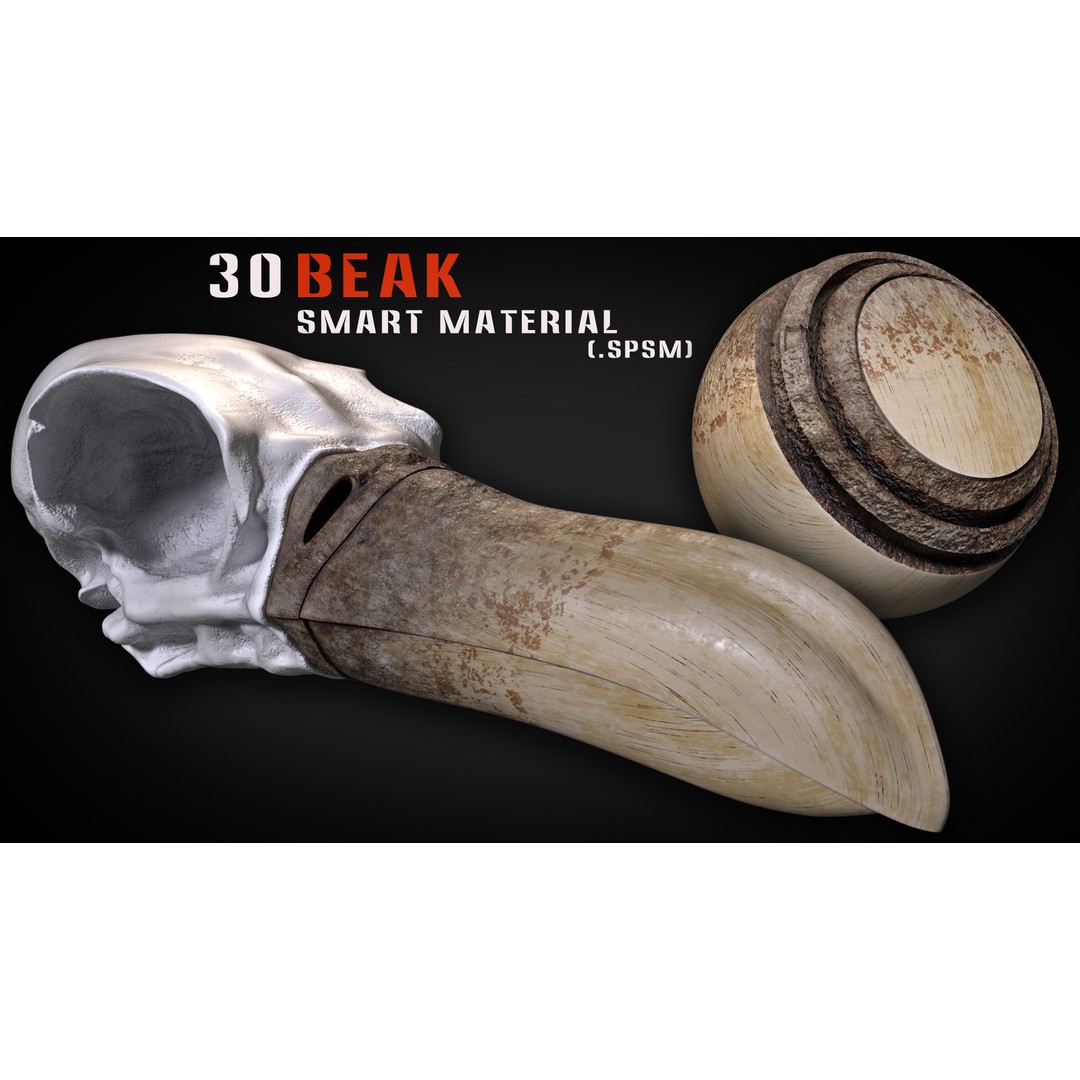 Beak Smart Material 3D Model – 30 High-Quality Textures for Substance Painter - View 6