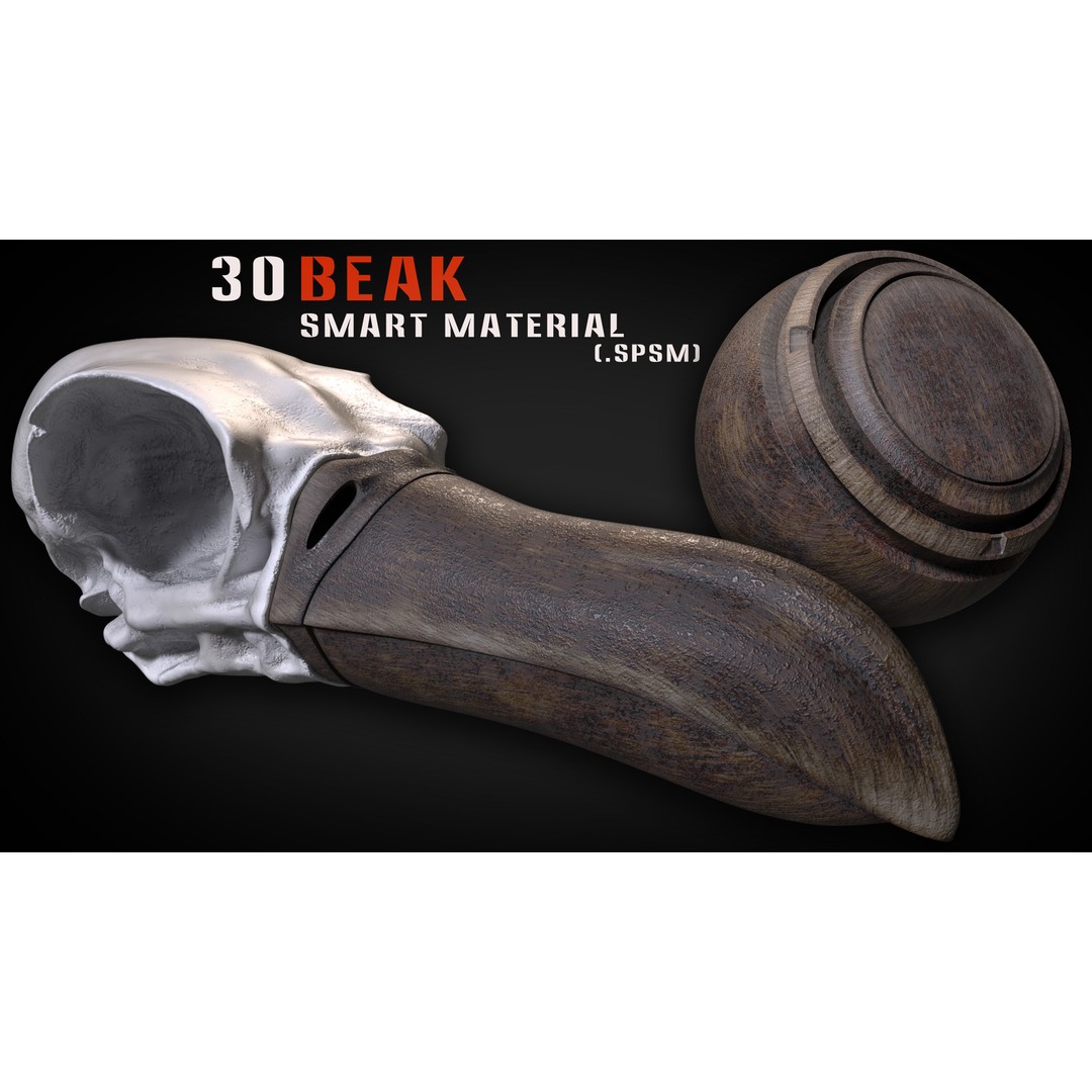 Beak Smart Material 3D Model – 30 High-Quality Textures for Substance Painter - View 8