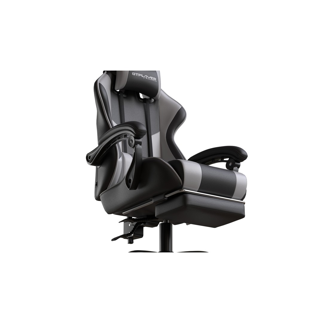 Ergonomic Gaming Chair 3D Model – GTPLAYER Style, PBR Textured, Game Ready - View 3
