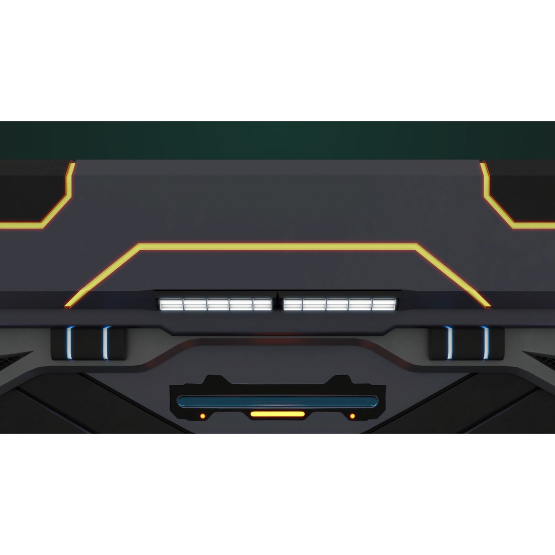 Sci-Fi Door 3D Model – Low Poly PBR Rigged Game Asset, FBX - View 13