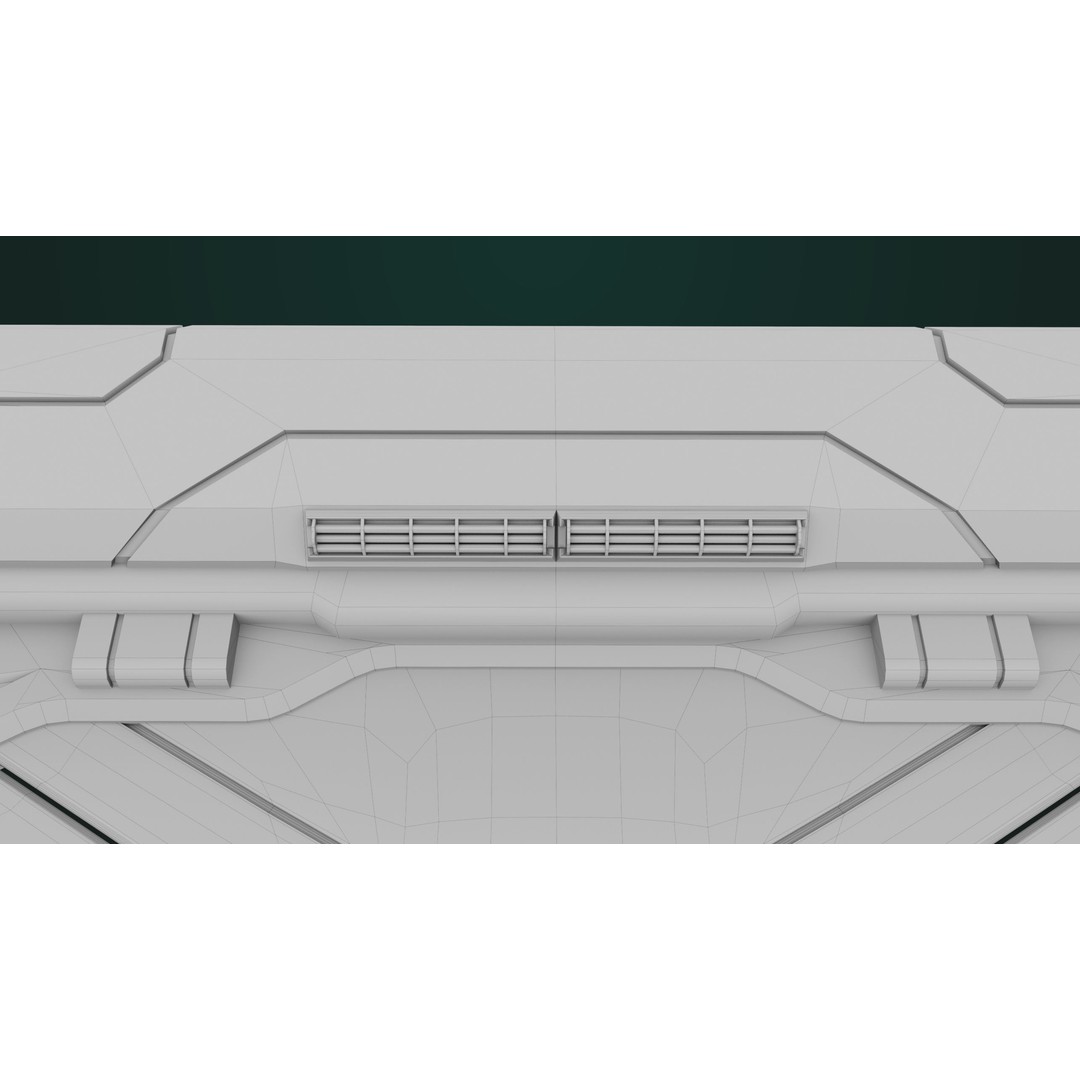 Sci-Fi Door 3D Model – Low Poly PBR Rigged Game Asset, FBX - View 34
