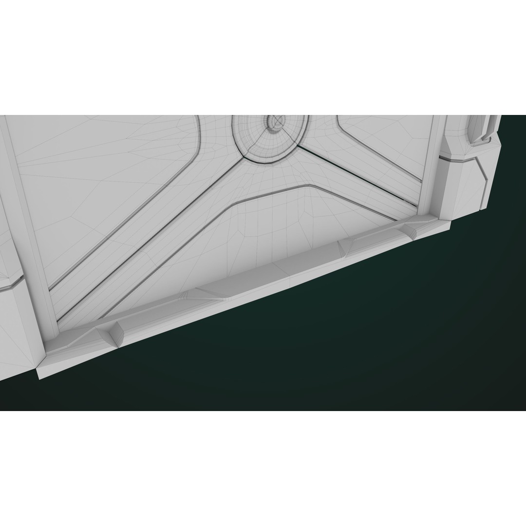 Sci-Fi Door 3D Model – Low Poly PBR Rigged Game Asset, FBX - View 39