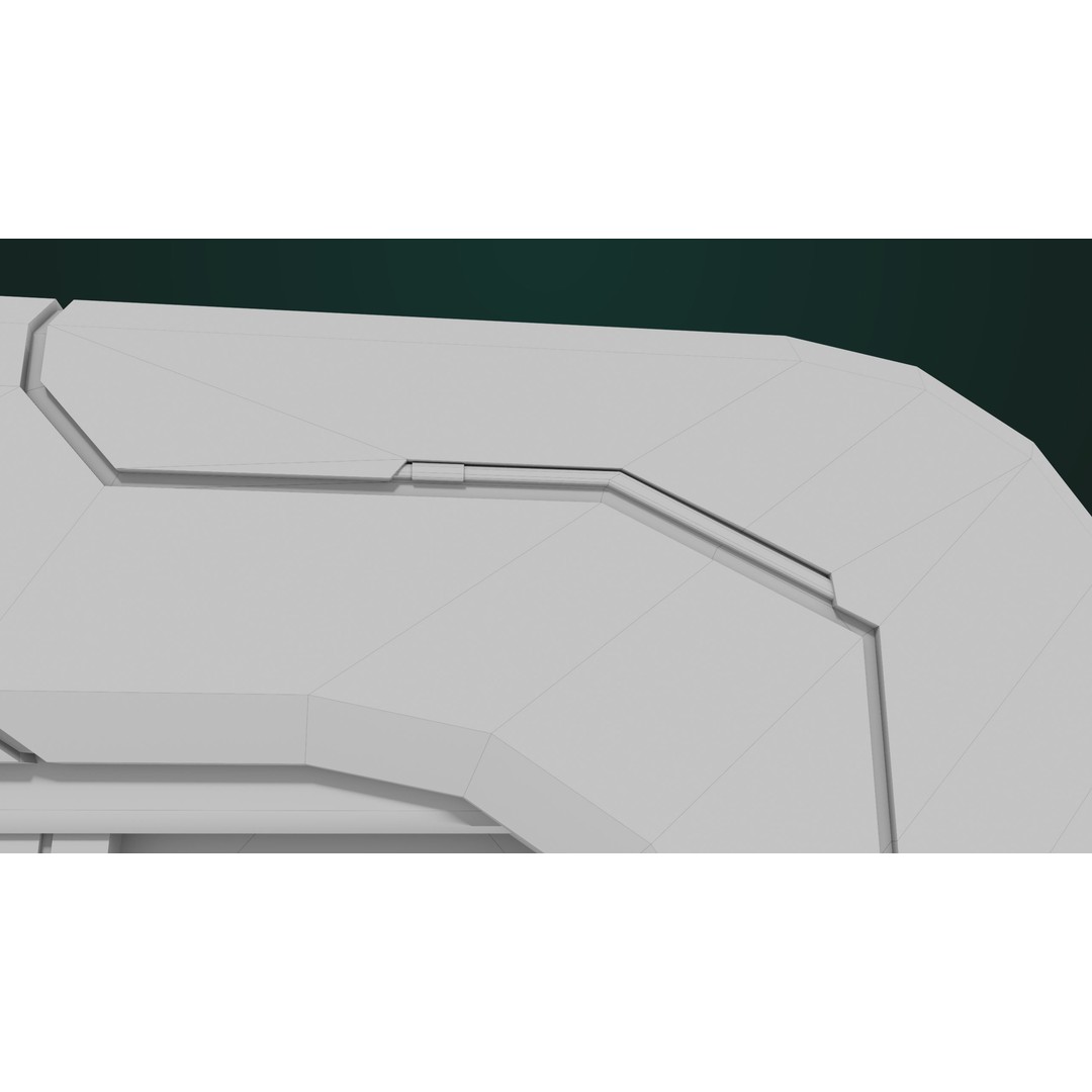 Sci-Fi Door 3D Model – Low Poly PBR Rigged Game Asset, FBX - View 43