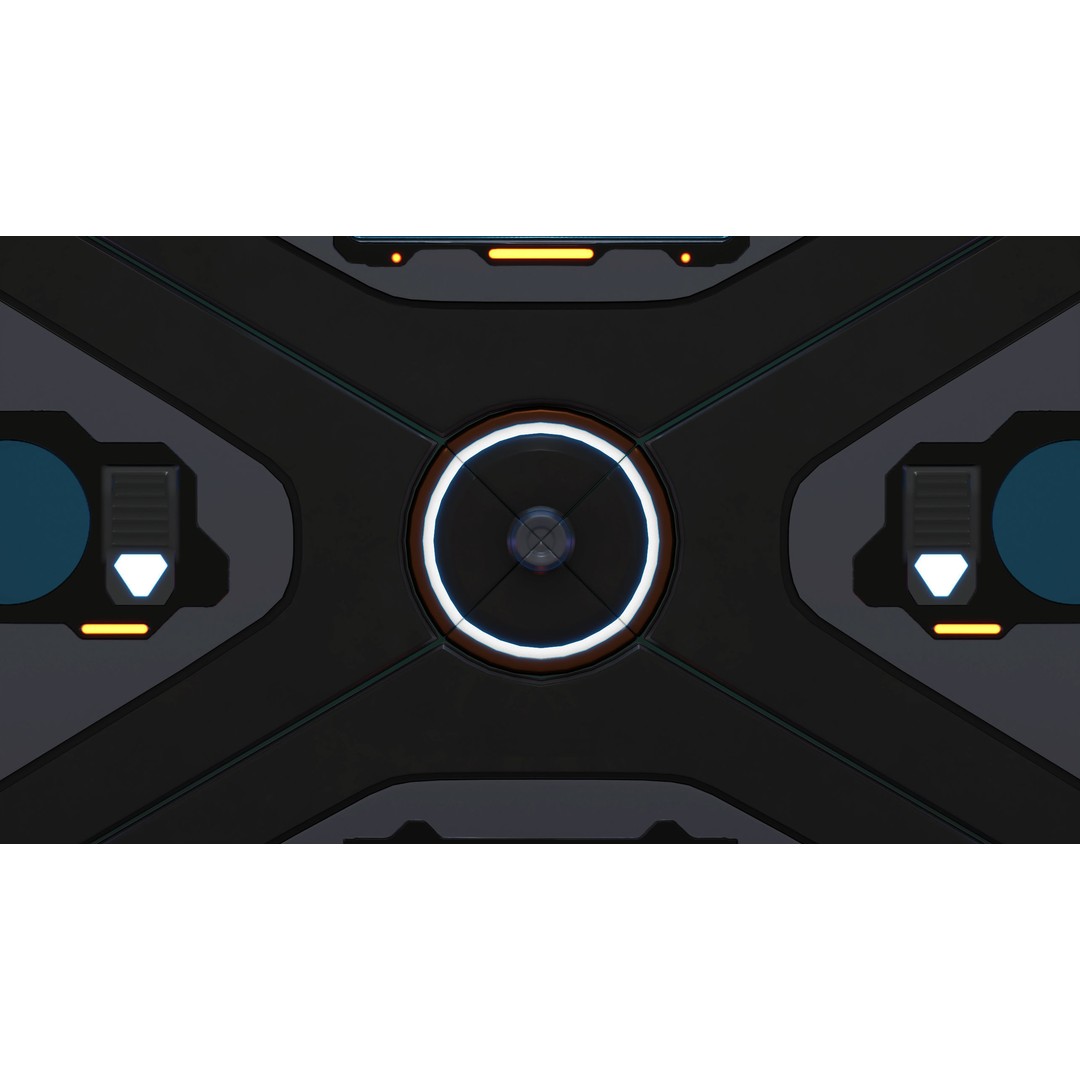 Sci-Fi Door 3D Model – Low Poly PBR Rigged Game Asset, FBX - View 7