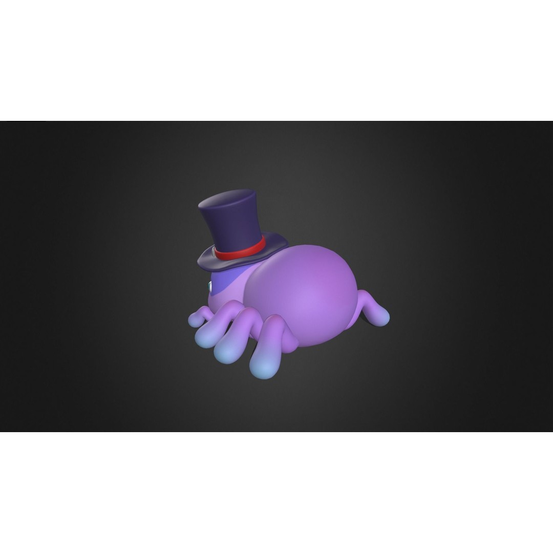 Cute Spider Rigged 3D Model – Cartoon Animal with PBR Textures, FBX - View 11