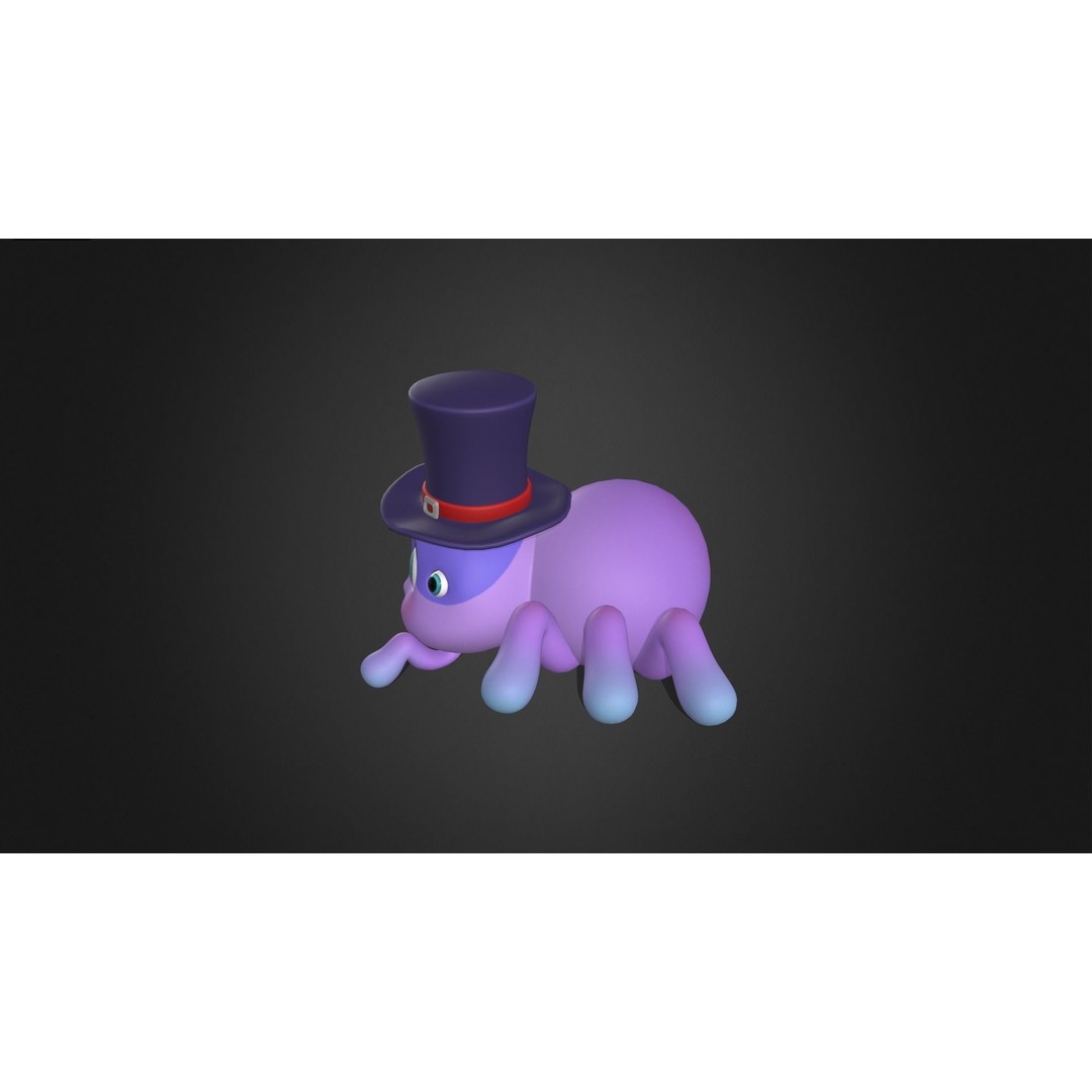 Cute Spider Rigged 3D Model – Cartoon Animal with PBR Textures, FBX - View 13