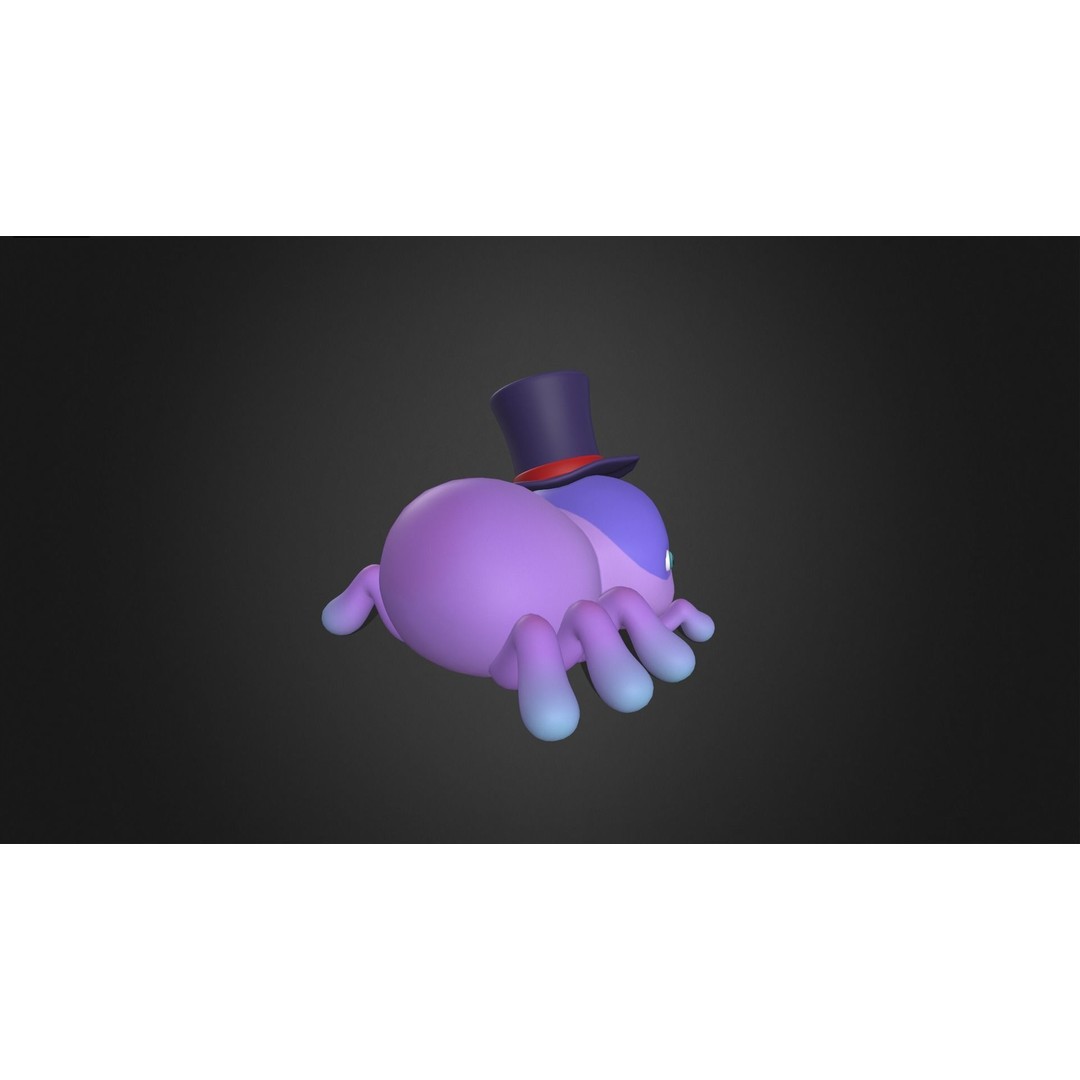 Cute Spider Rigged 3D Model – Cartoon Animal with PBR Textures, FBX - View 7