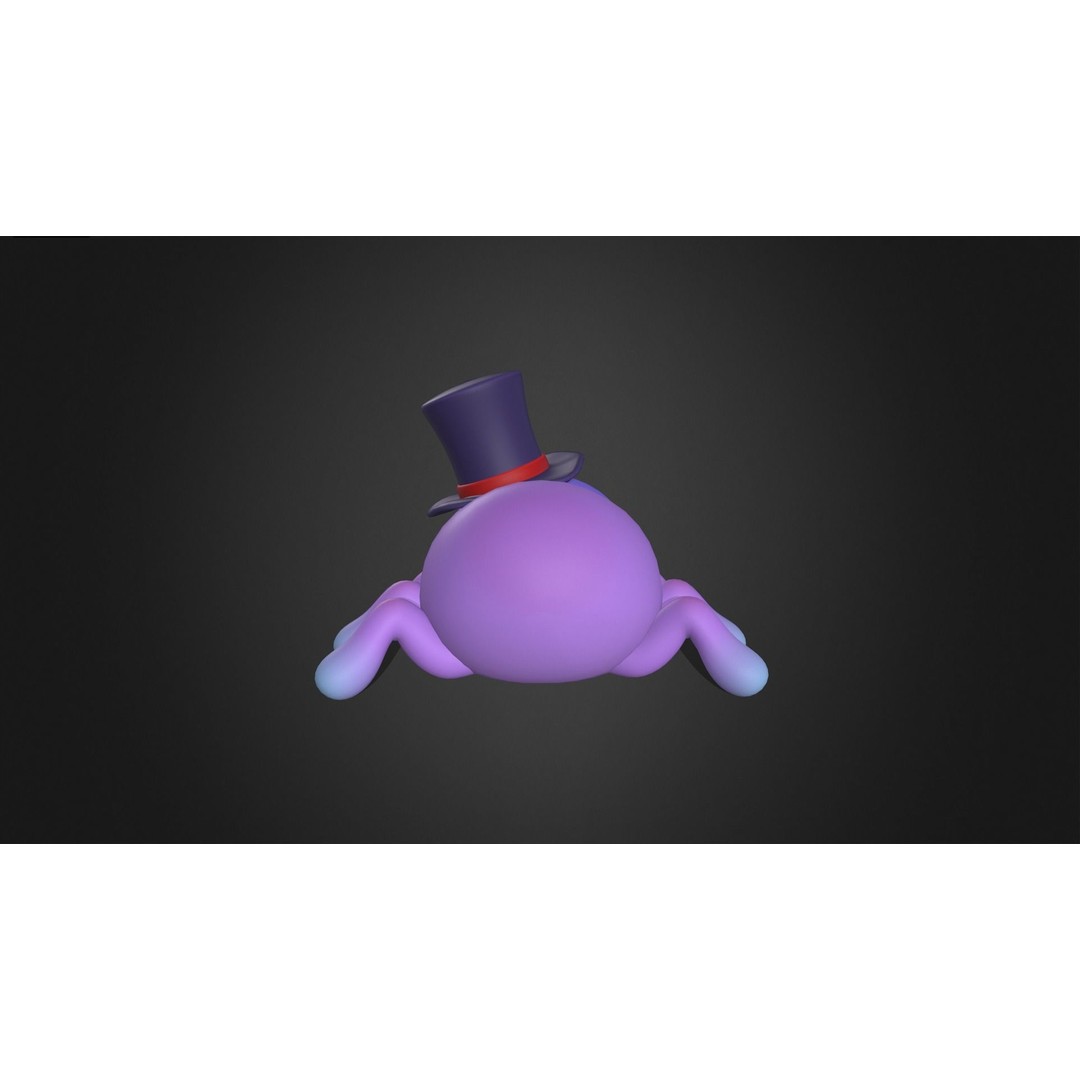 Cute Spider Rigged 3D Model – Cartoon Animal with PBR Textures, FBX - View 9