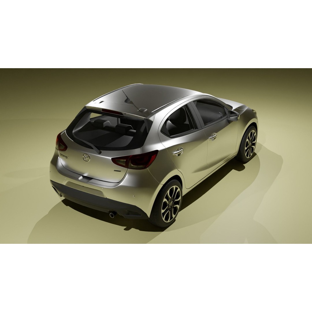 Mazda 2 3D Model – Low Poly Game Asset, Blender, FBX, OBJ - View 5