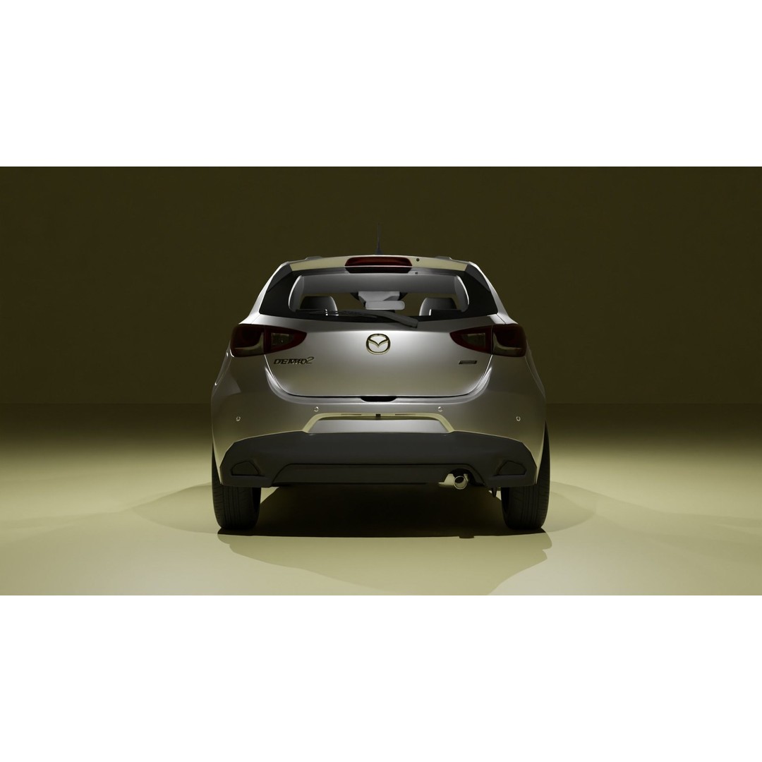 Mazda 2 3D Model – Low Poly Game Asset, Blender, FBX, OBJ - View 7