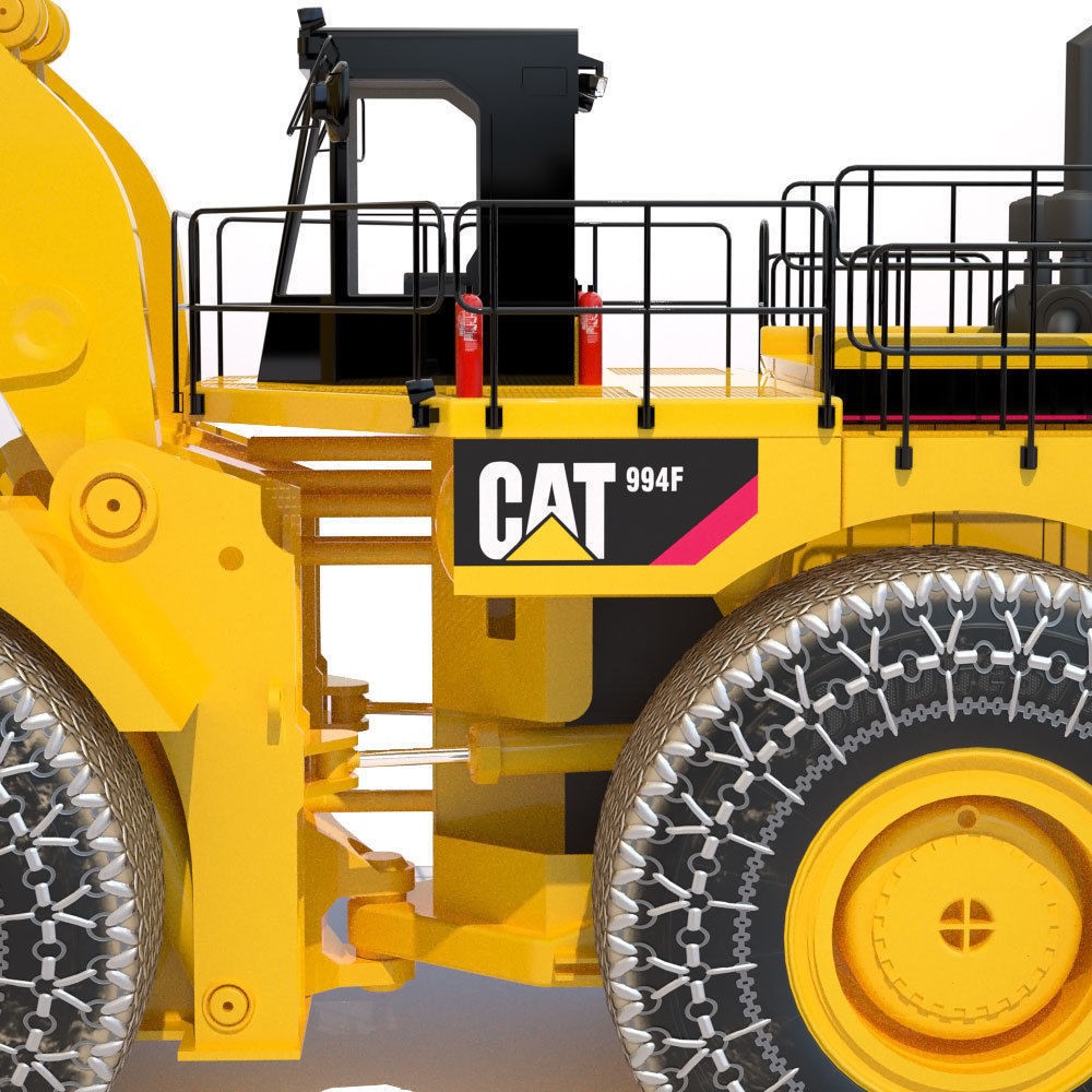 Wheel Loader 3D Model – High Poly Industrial Vehicle with PBR Textures - View 10