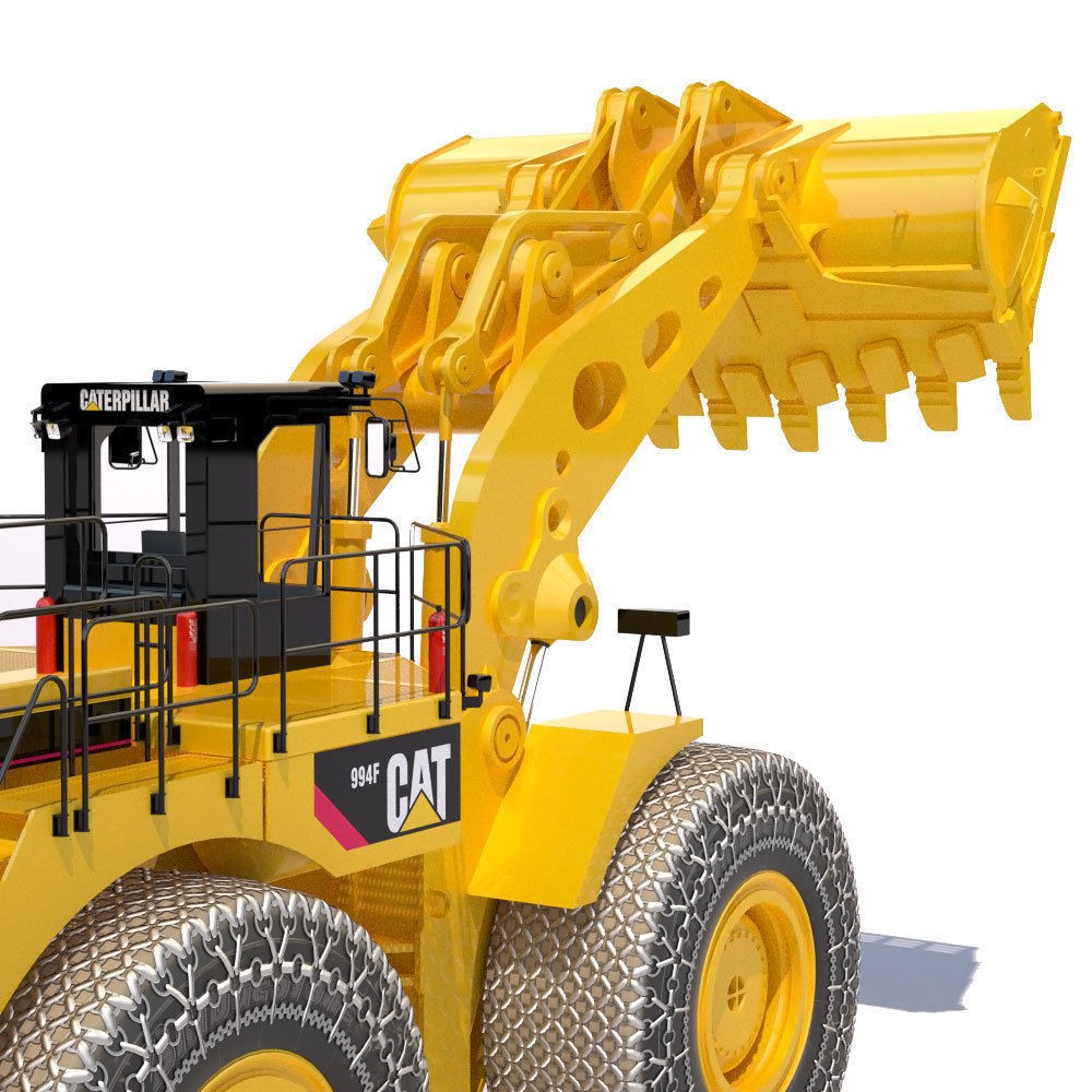 Wheel Loader 3D Model – High Poly Industrial Vehicle with PBR Textures - View 12
