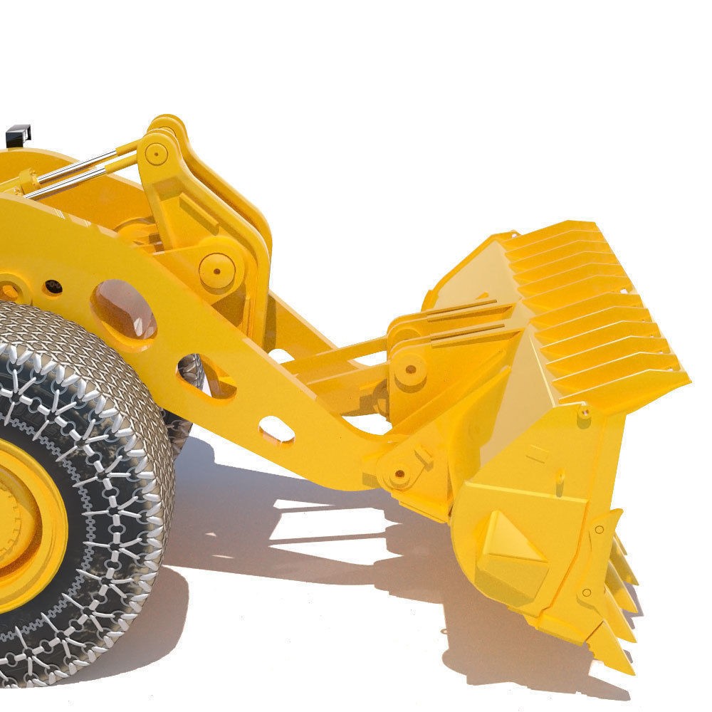Wheel Loader 3D Model – High Poly Industrial Vehicle with PBR Textures - View 13