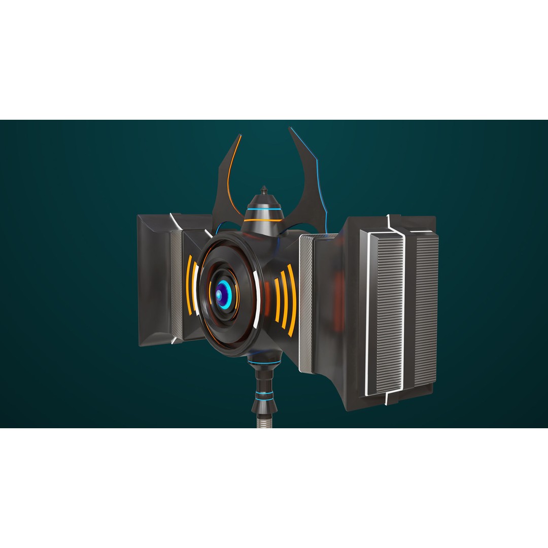 Sci Fi Battle Hammer 3D Model – Low Poly PBR Game Asset, FBX - View 10