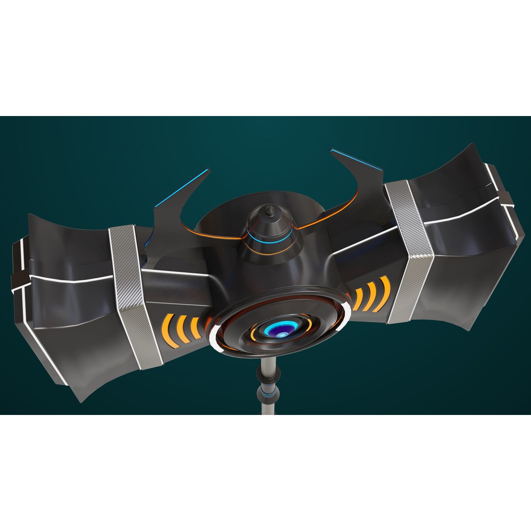 Sci Fi Battle Hammer 3D Model – Low Poly PBR Game Asset, FBX - View 11