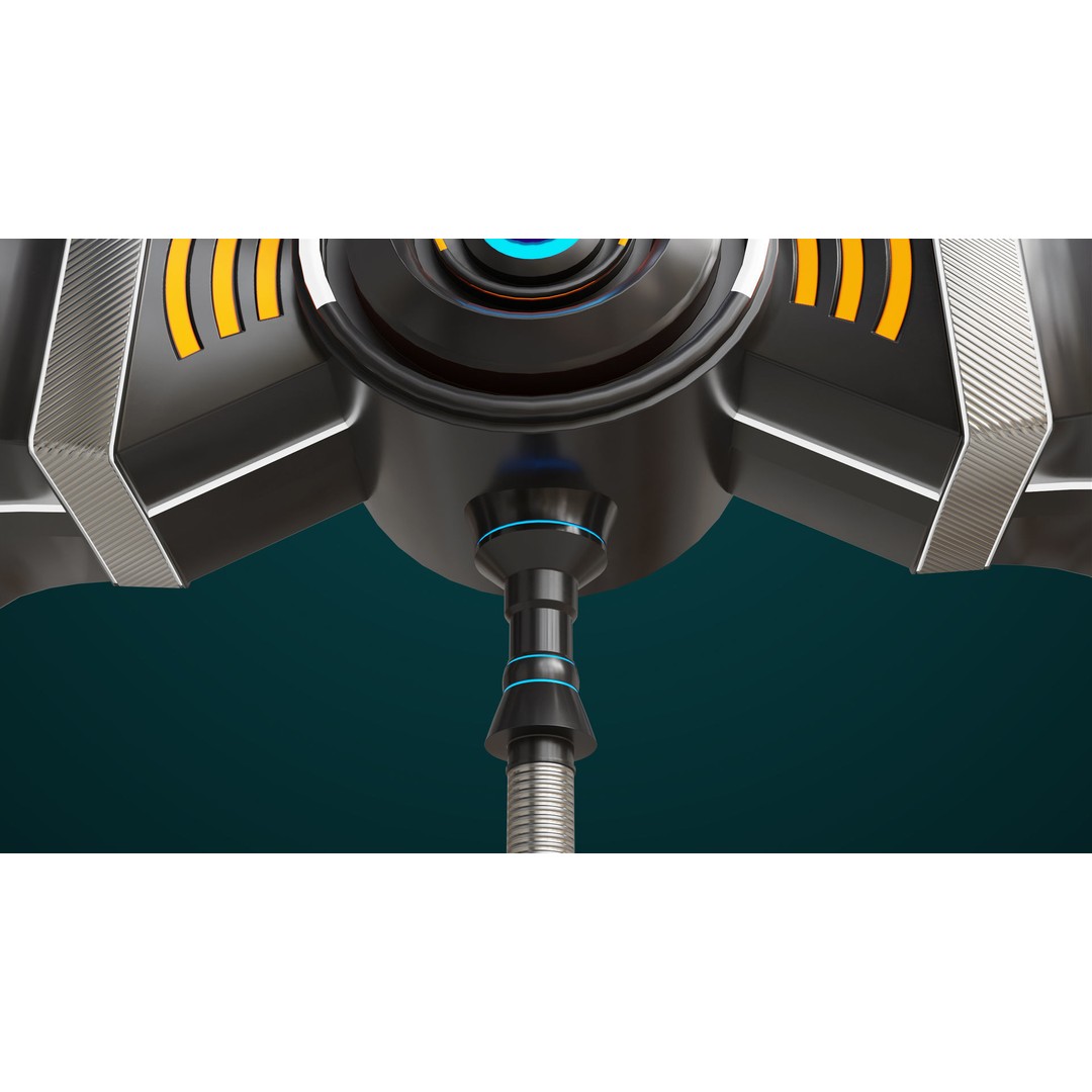 Sci Fi Battle Hammer 3D Model – Low Poly PBR Game Asset, FBX - View 14