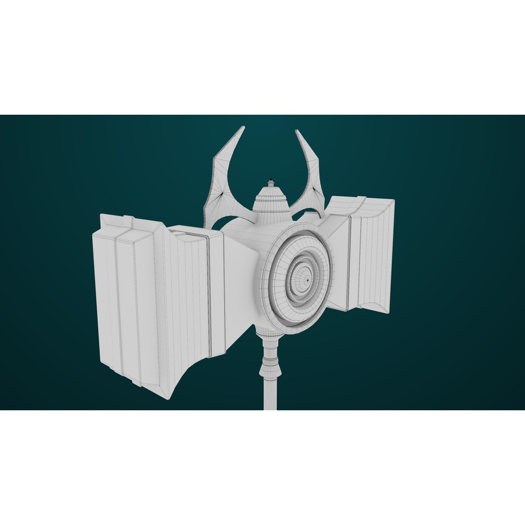Sci Fi Battle Hammer 3D Model – Low Poly PBR Game Asset, FBX - View 30