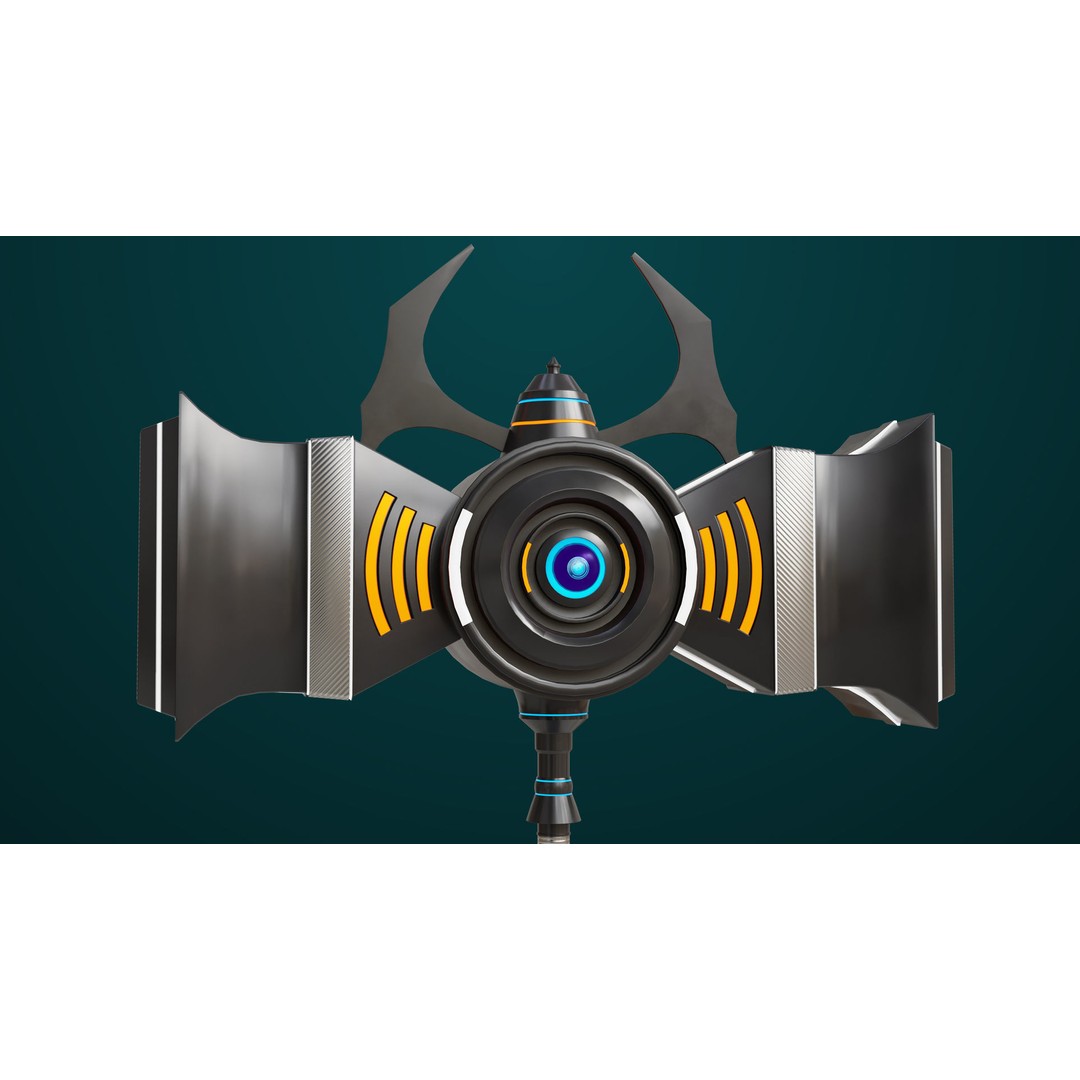 Sci Fi Battle Hammer 3D Model – Low Poly PBR Game Asset, FBX - View 9