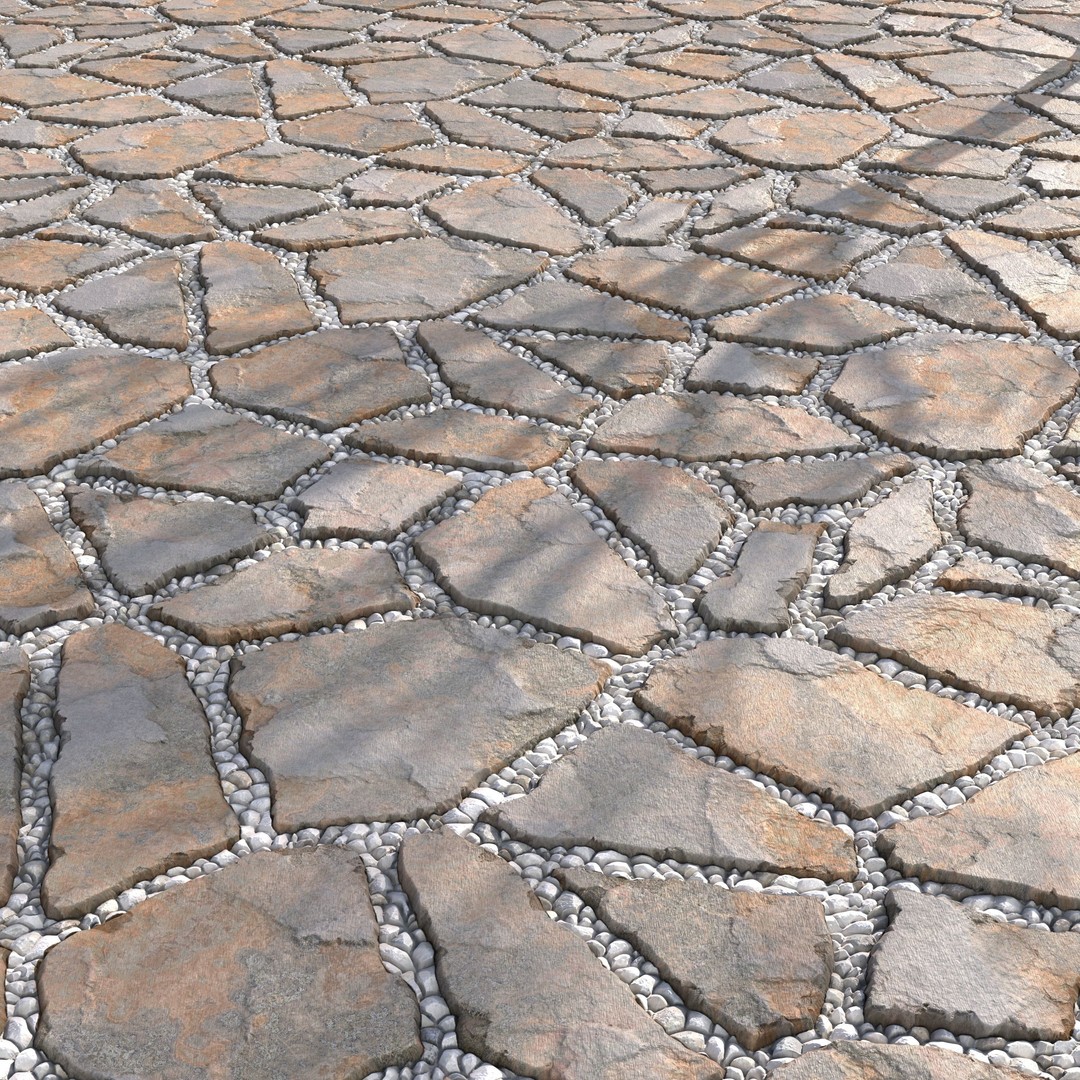 Paving Walkway 3D Model – PBR Textures, 4K Maps, OBJ Format - View 13