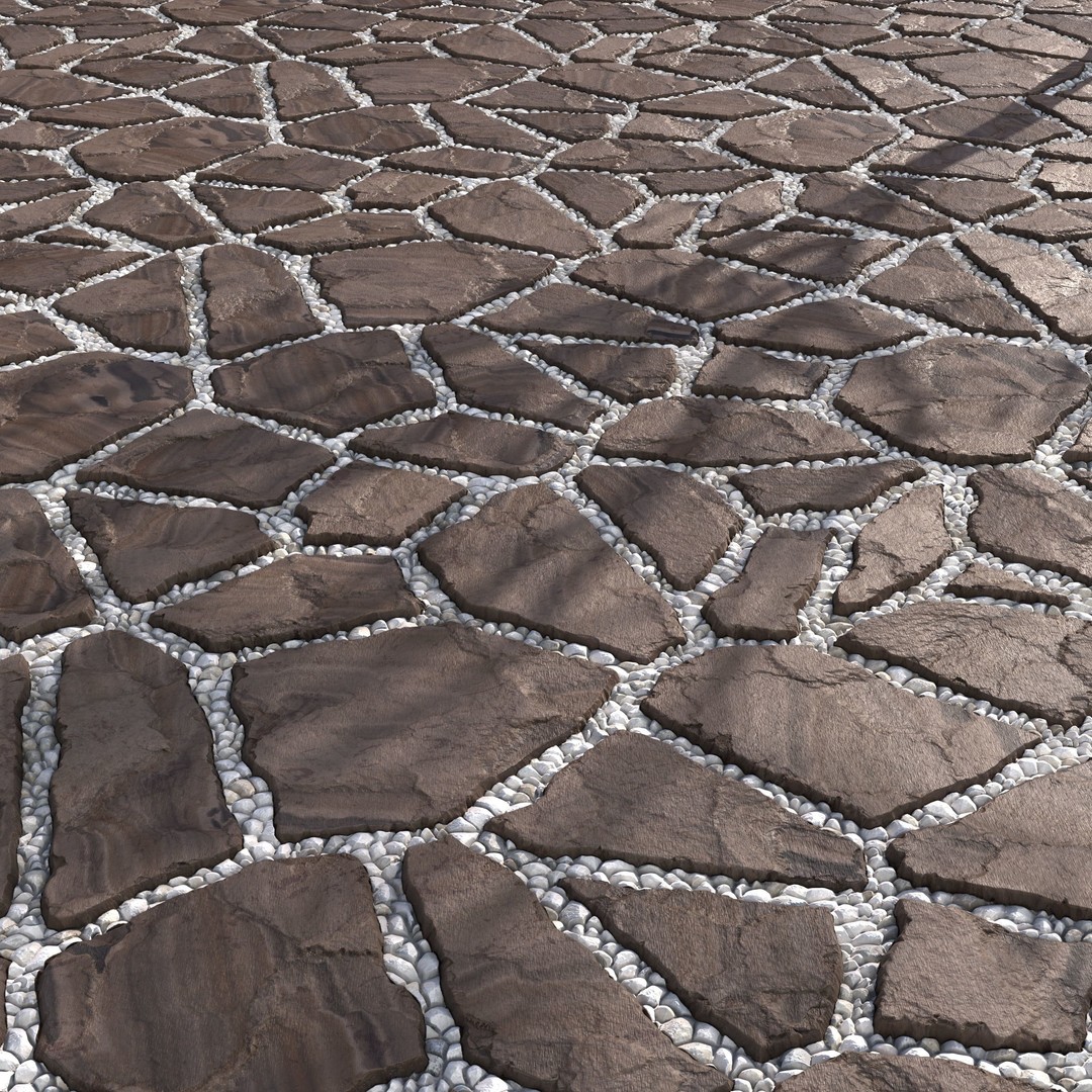 Paving Walkway 3D Model – PBR Textures, 4K Maps, OBJ Format - View 14